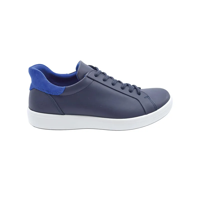 Ecco Soft 7 Easy Slip Blauw, sneaker voor heren