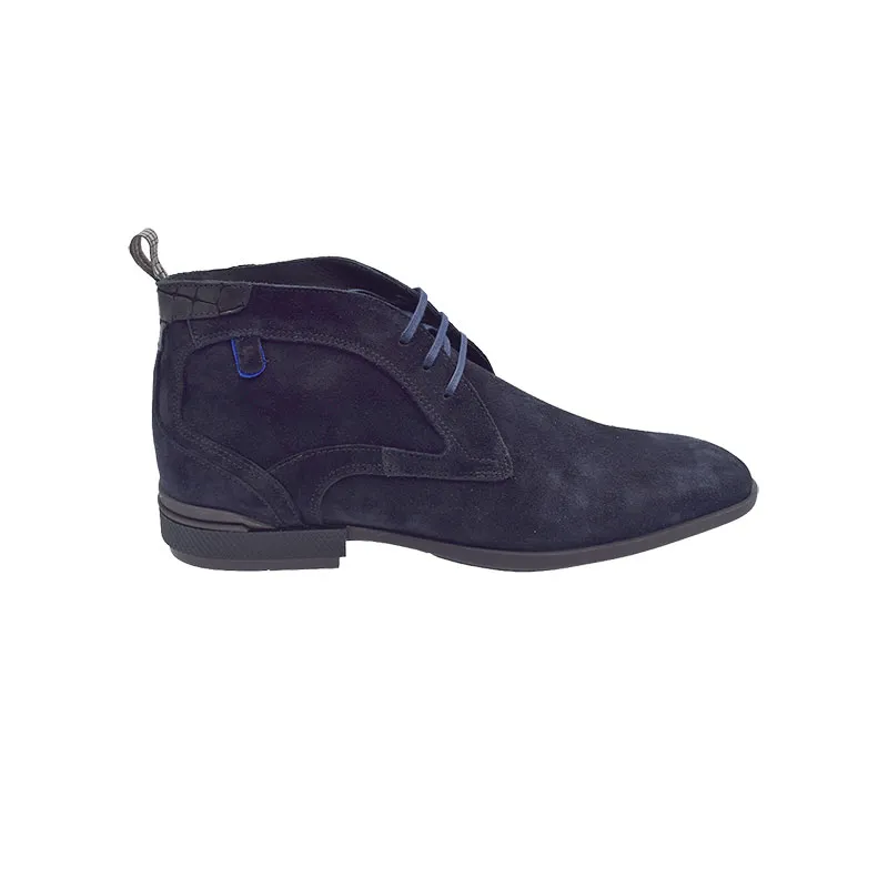 Floris Van Bommel De Hakker H Blauw, bootie voor heren