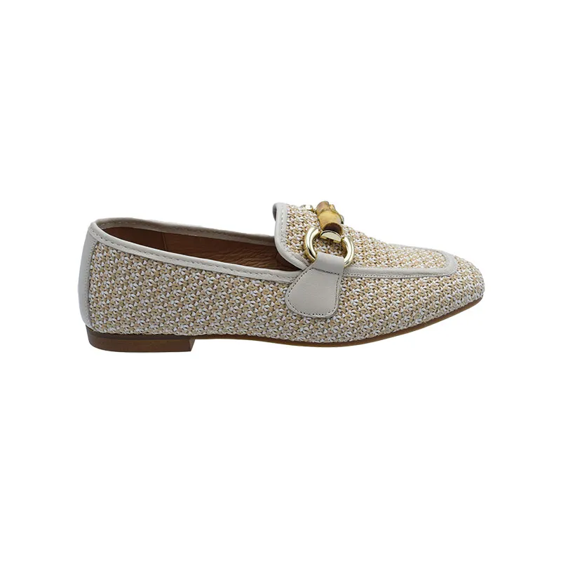 Frank Design 99659 naturel raffia, instapper voor dames
