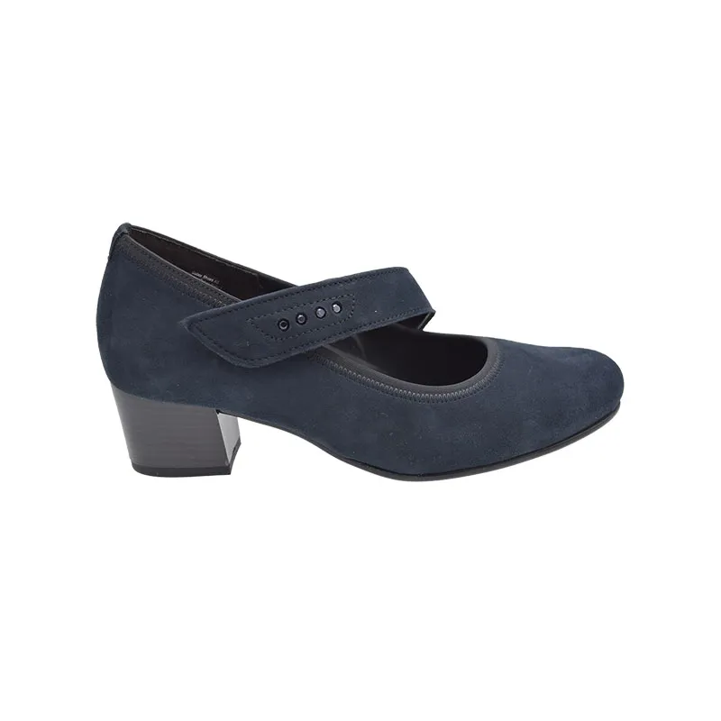 Gabor 66.149.46 H Blauw, pump met wreefband voor dames