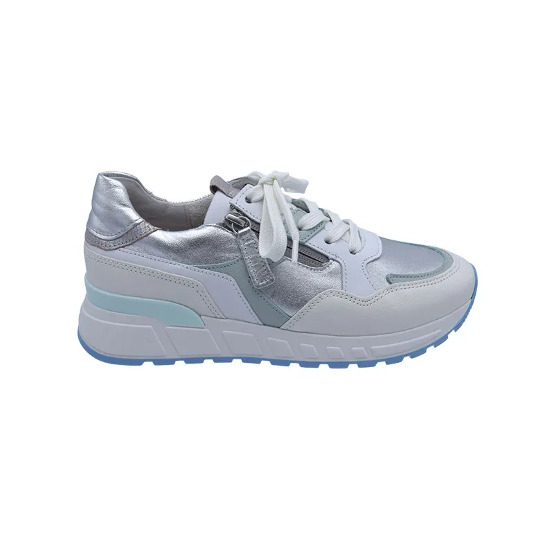 Gabor 86.368.64 H zilver/wit, sneaker voor dames