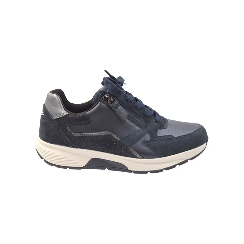 Gabor/ Rolling Soft 0106 Blauw, sneaker voor dames