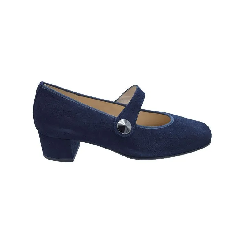 Hassia 303375 J Blauw, pump met wreefband voor dames