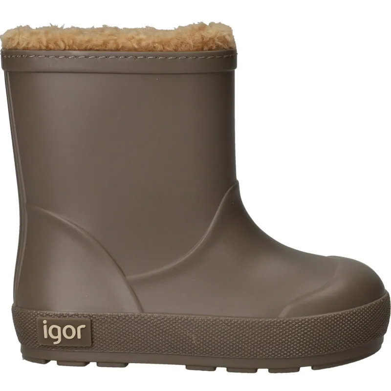 Igor Yogi Borreguito Regenlaarzen Jongens Taupe, regenlaars voor jongens