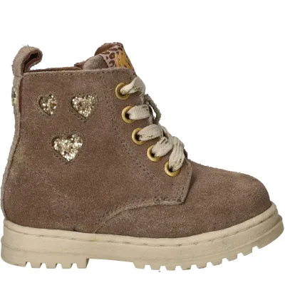 IK-KE Veterboots Meisjes Taupe