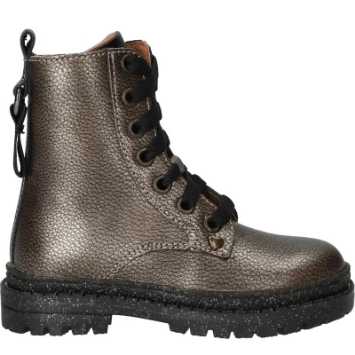 IK-KE Veterboots Meisjes Zilver