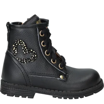 IK-KE Veterboots Meisjes Zwart