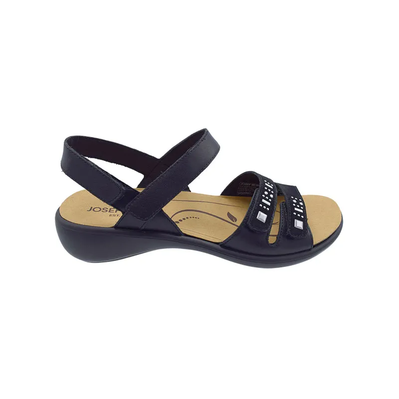 Josef Seibel Ibiza 86 Zwart, sandaal voor dames