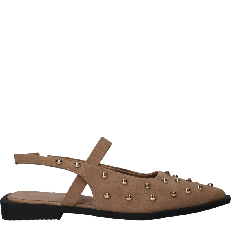 Lablou Slingbacks Dames Taupe, slingback voor dames