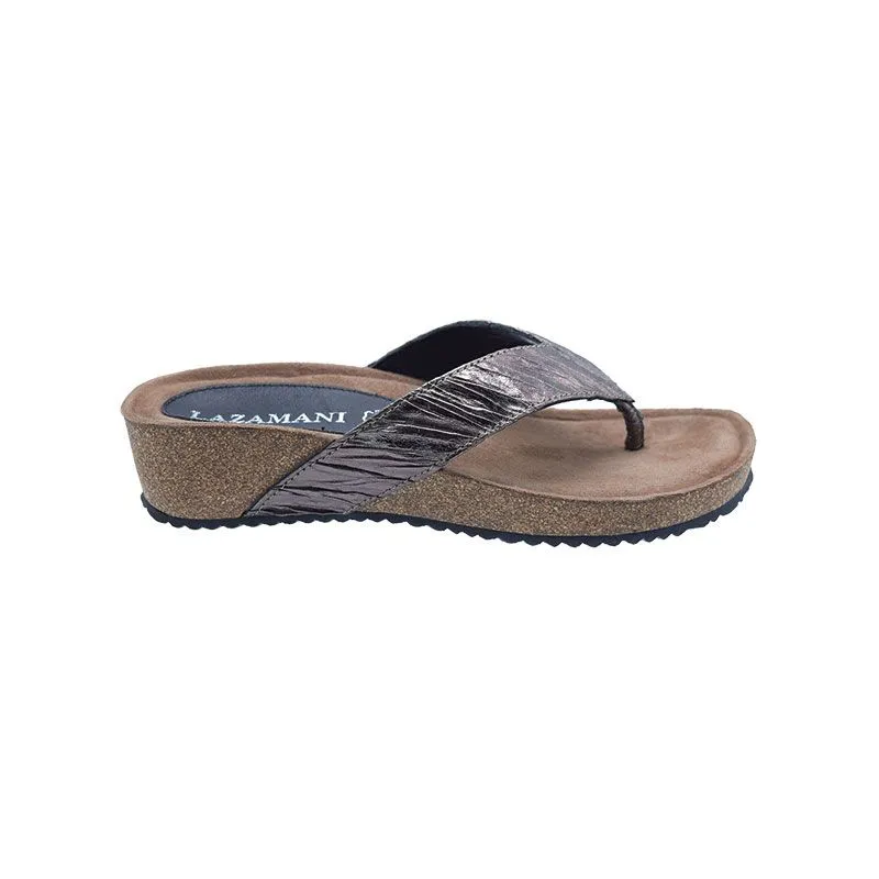 Lazamani 75819 Zilver, slipper voor dames