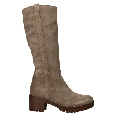 LOFF 1881 Lange Laarzen Dames Taupe