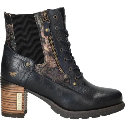 Mustang Enkellaarsjes Dames Blauw
