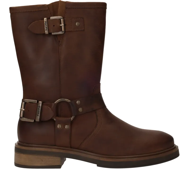 Palpa Bikerboots Dames Bruin, bikerboot voor dames