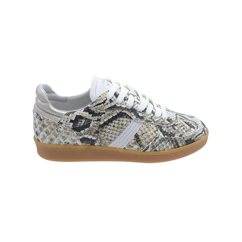Piedi Nudi Imola beige snake, sneaker voor dames