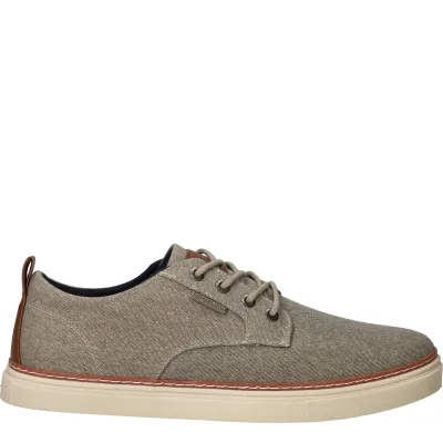 PS Poelman Canvas Veterschoenen Heren Beige