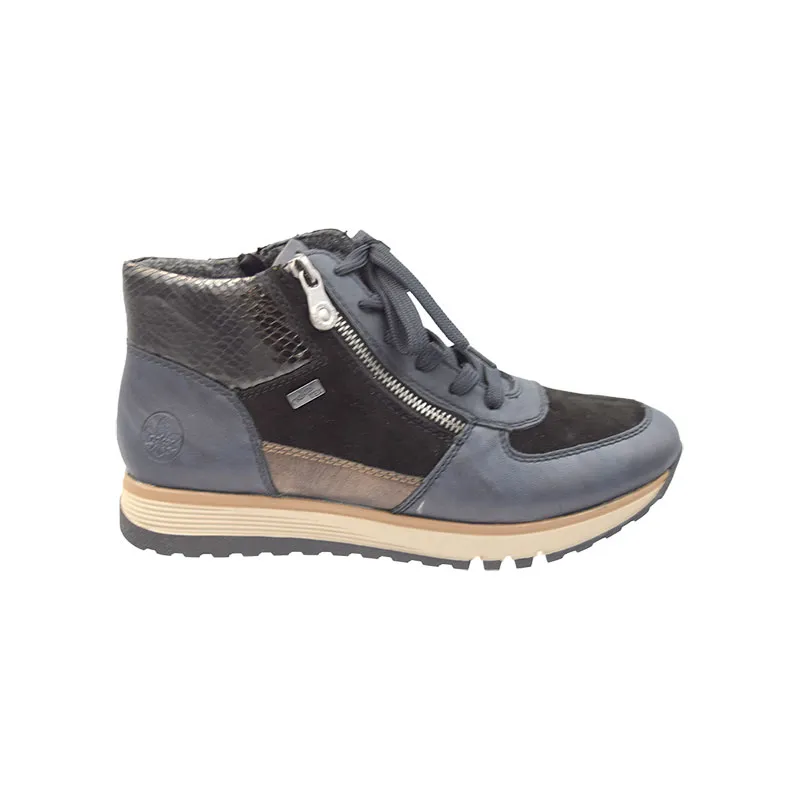Rieker 49040 Blauw, sneaker voor dames