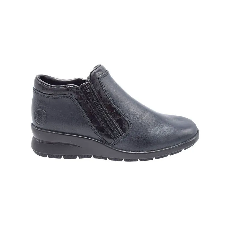 Rieker L4883 Blauw, bootie voor dames