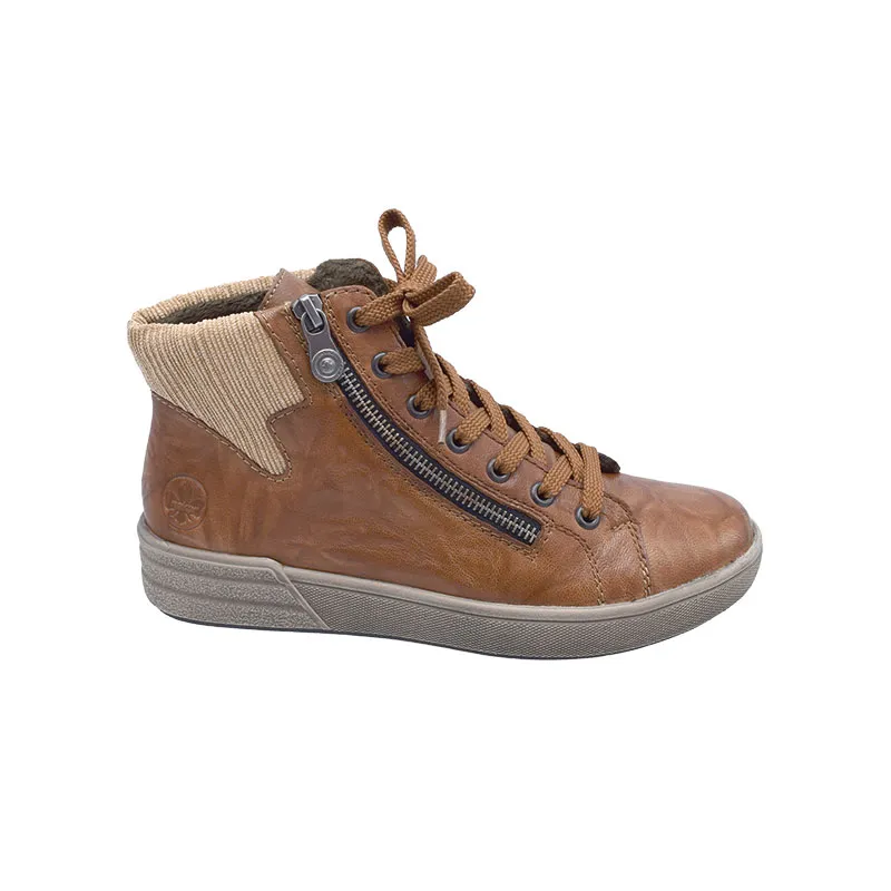 Rieker X0709 Cognac, sneaker voor dames