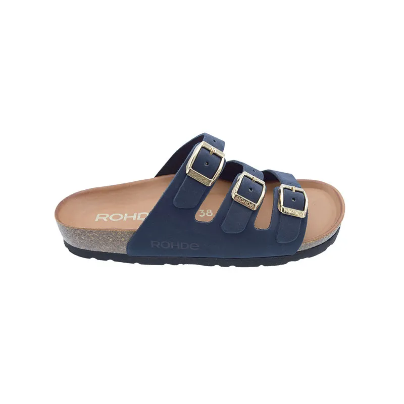 Rohde 5613 Blauw, slipper voor dames