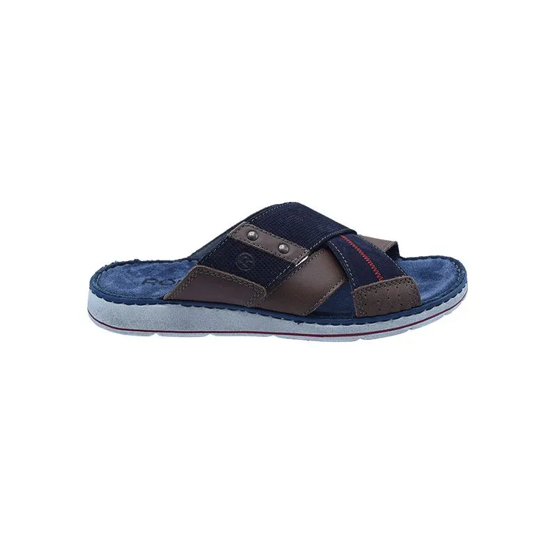 Rohde 5982 Blauw, slipper voor heren