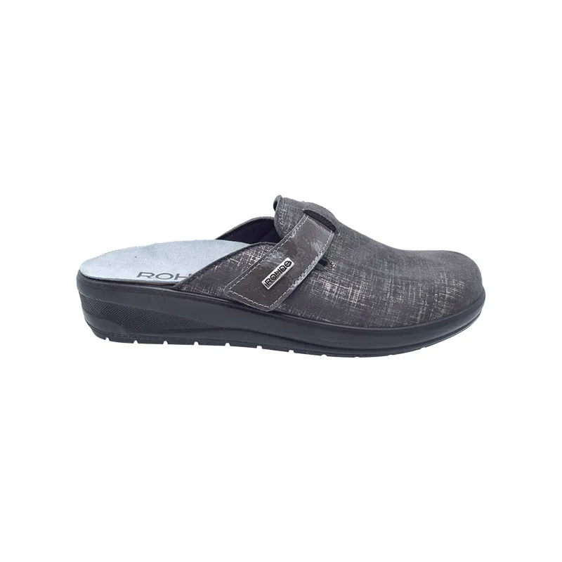 Rohde 6165 Grijs, slipper voor dames
