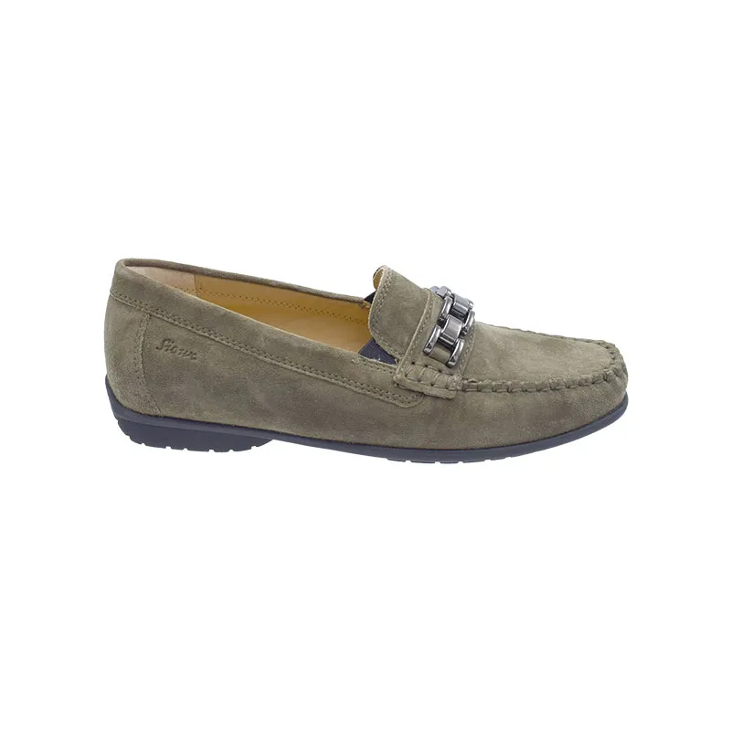 Sioux Cortizia H groen/beige, mocassin voor dames