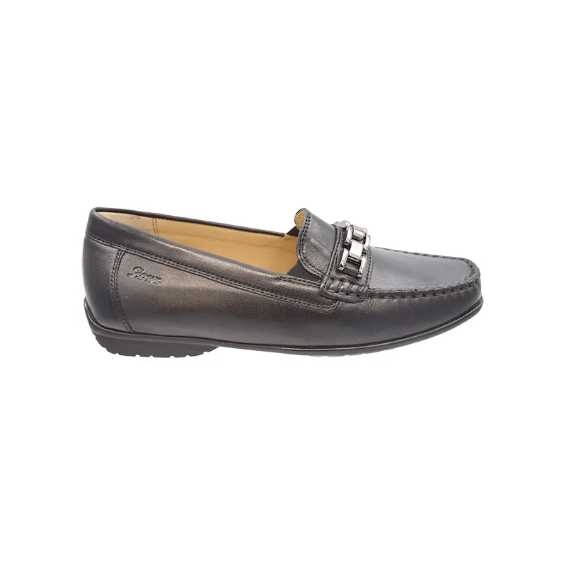 Sioux Cortizia H Zwart, mocassin voor dames
