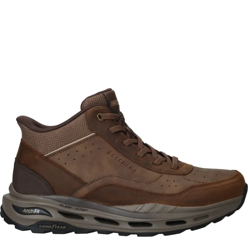 Skechers Arch Fit Orvan Ultra Veterboots Bruin, veterboot voor unisex
