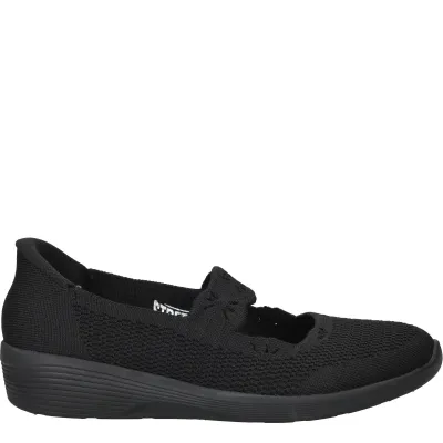 Skechers Arya Slip-Ins Ballerina's Dames Zwart