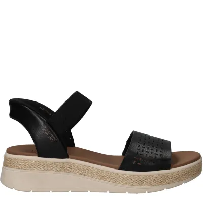 Skechers Slip-Ins: Bobs Sun Ray Sandalen Dames Zwart