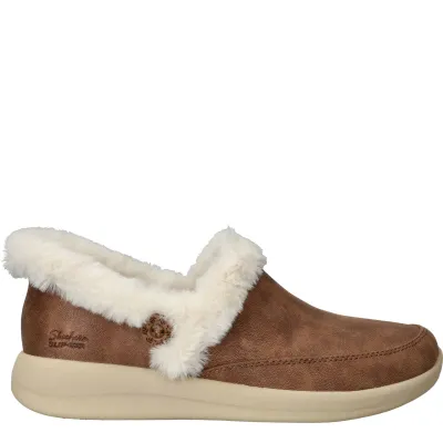 Skechers Slip-Ins Cozy Escape Pantoffels Jongens Cognac