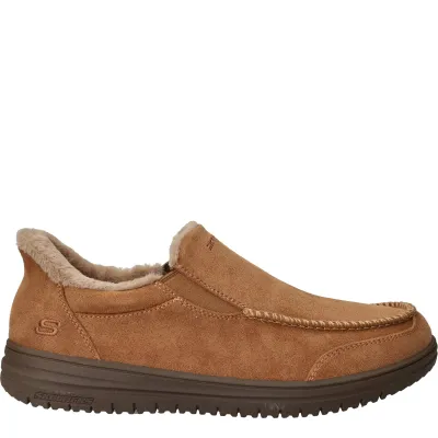 Skechers Slip-Ins Relaxed Fit Murette Scofield Pantoffels Jongens Cognac