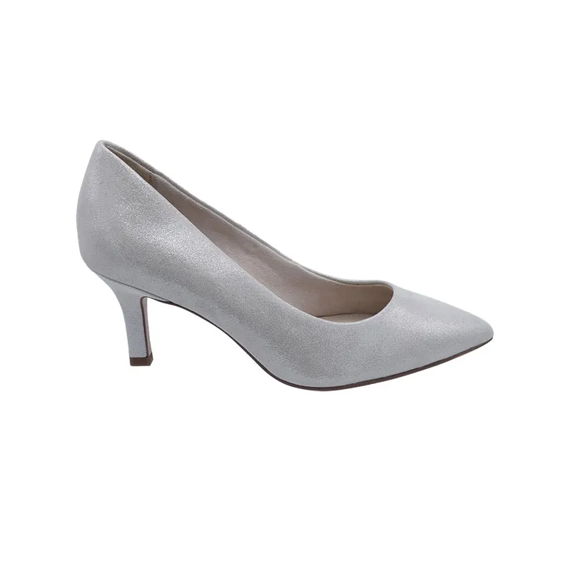 Tamaris 22434 Zilver, pump voor dames