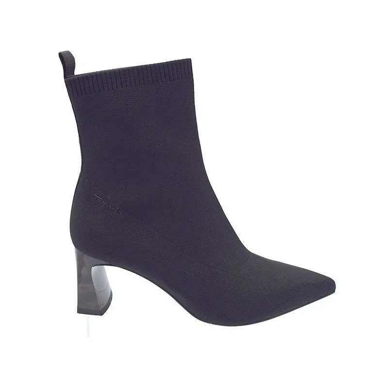 Tamaris 25328 Zwart, enkellaars voor dames