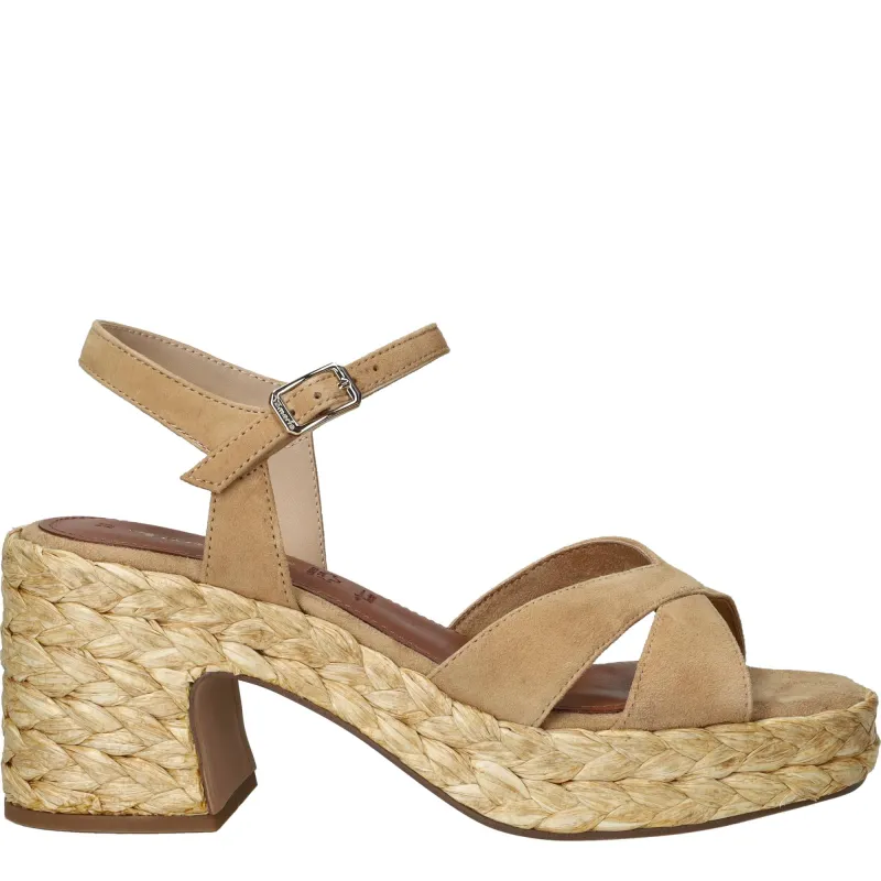Tamaris Sandalettes Dames Beige, sandalet voor dames
