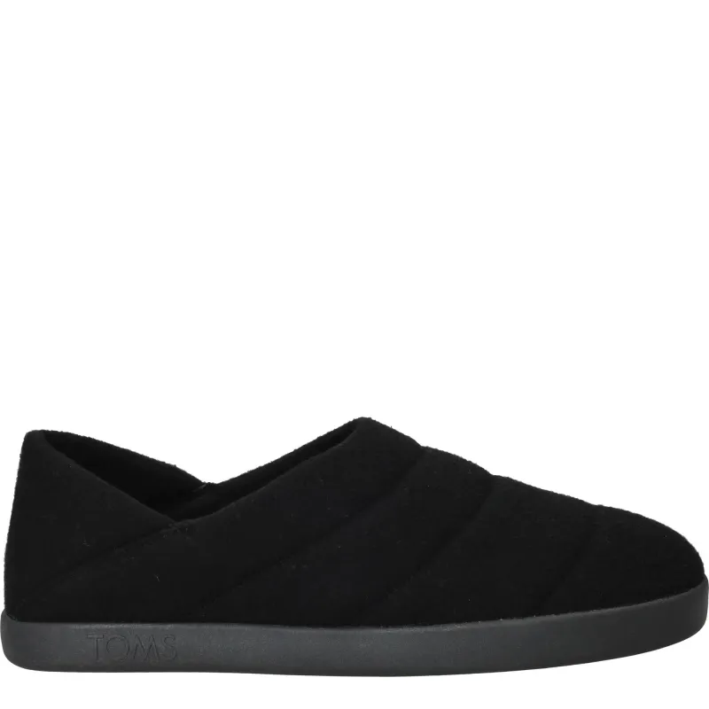 Toms Ezra Pantoffels Heren Zwart, pantoffel voor heren