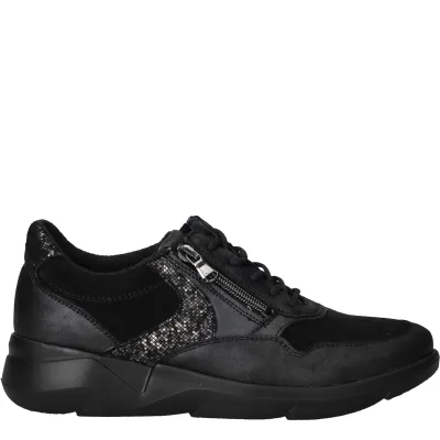 Waldläufer Funky Sneakers Dames Zwart