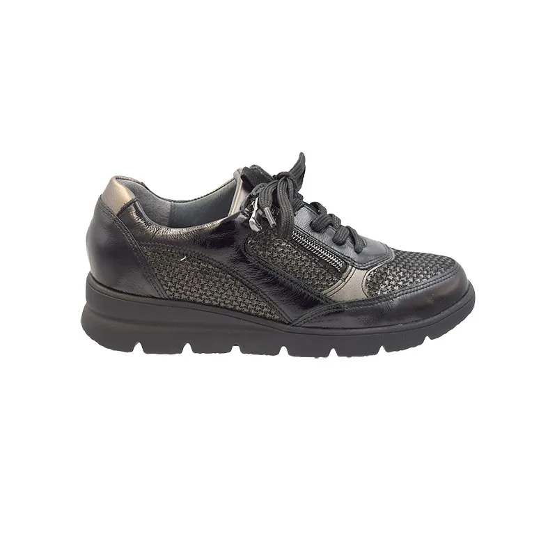 Waldläufer H-Bruni Zwart, sneaker voor dames