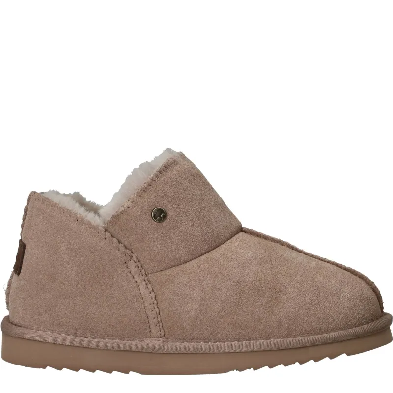 Warmbat Willow Pantoffels Jongens Taupe, pantoffel voor jongens